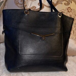 Botkier Valentina Black Leather Tote Bag
